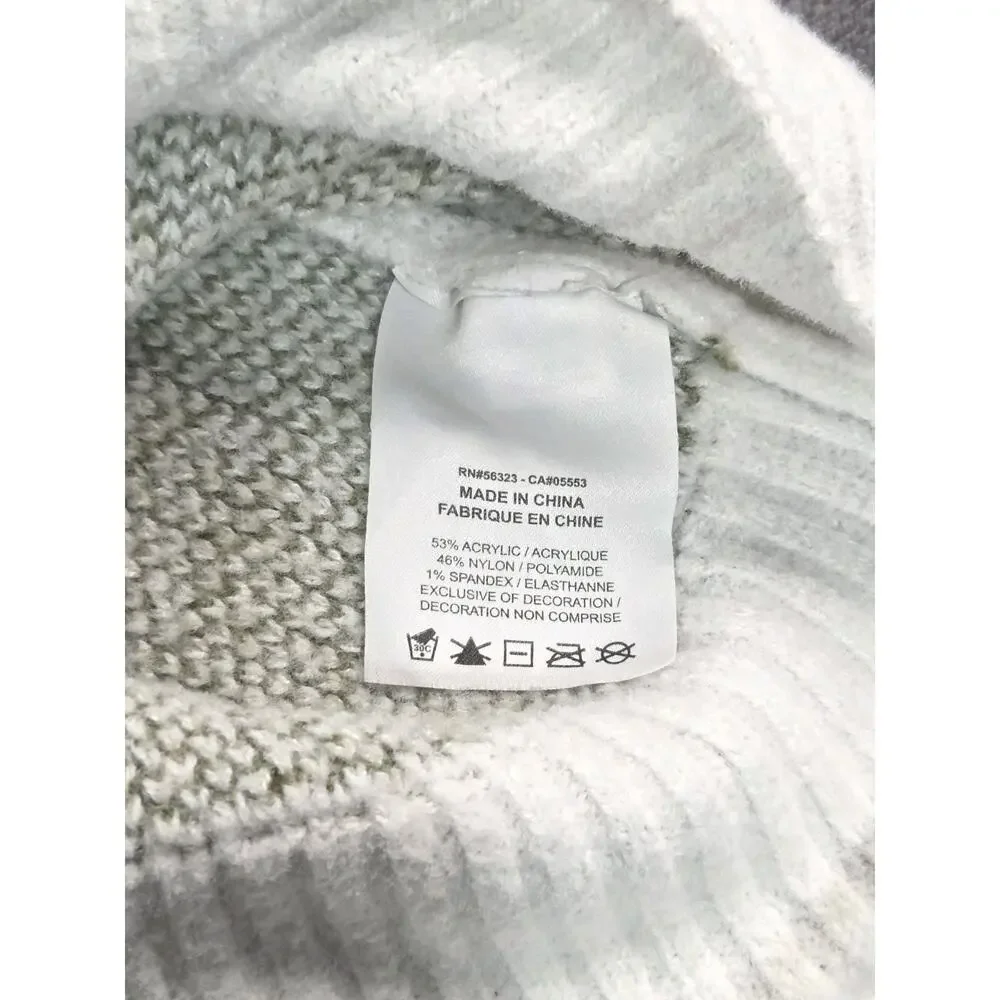 Jordan Flight Men's Sz S Heritage Knit Crewneck Sweater White FD7389-133 C36